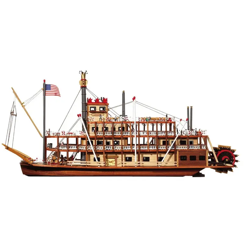 Occre 14003 1/80 Steamboat Mississippi Wooden Model Ship Kit 1