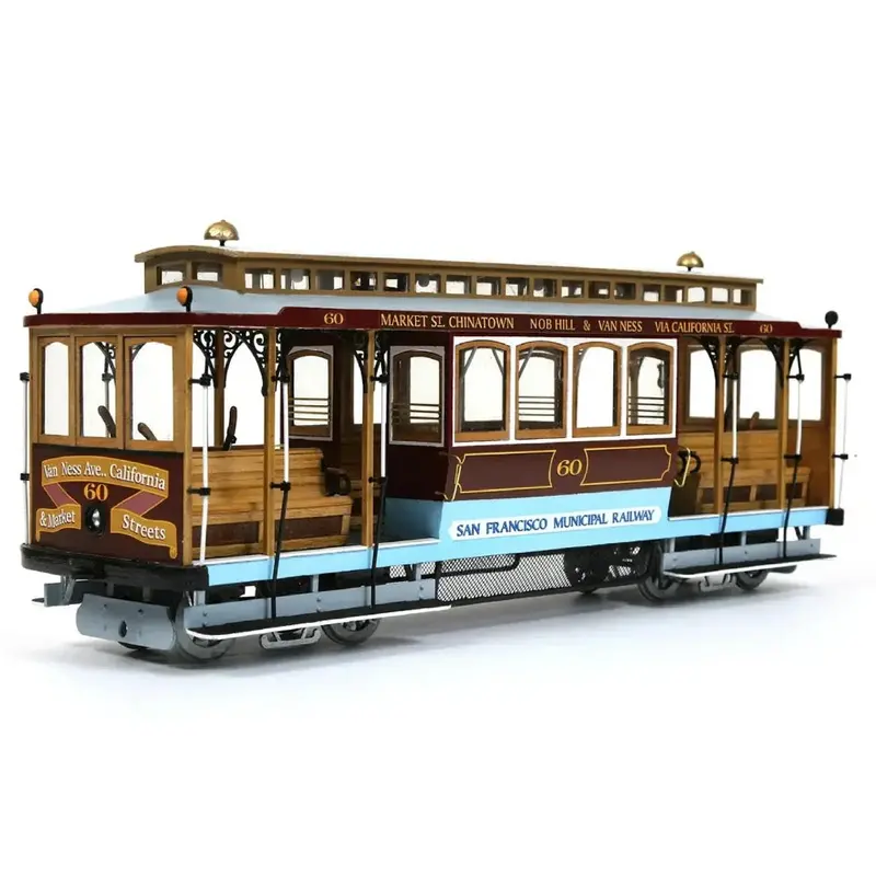 Occre 53007 1/24 San Francisco Tram Wooden Model Kit 1