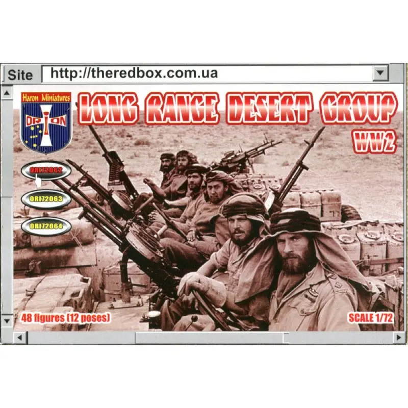 Orion Figures 062 1/72 Wwii Lrdg (Long Range Desert Group) 1