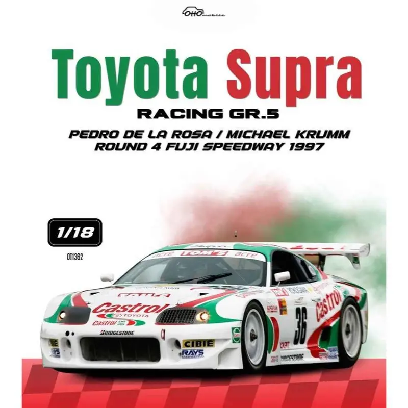 Otto 1362 1/18 Toyota Supra Racing Gr.5 White Pedro De La Rosa/Michael Krumm Round 4 Fuji Speedway 1997 1