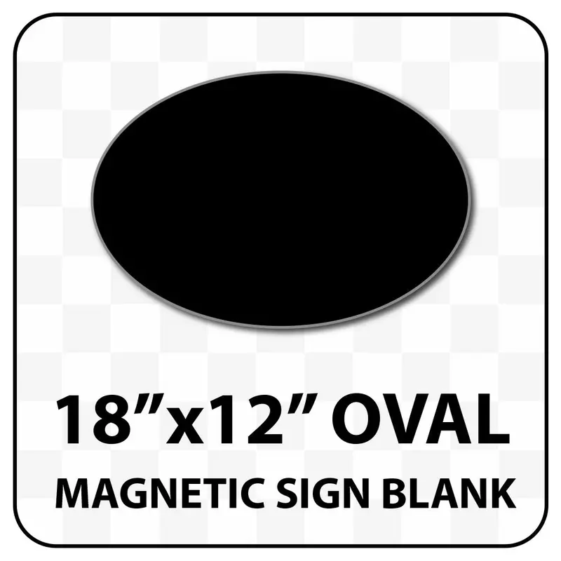 Oval Magnetic Sign Blank - 18 Inch By 12 Inch - Many Solid And Reflective Colors 3
