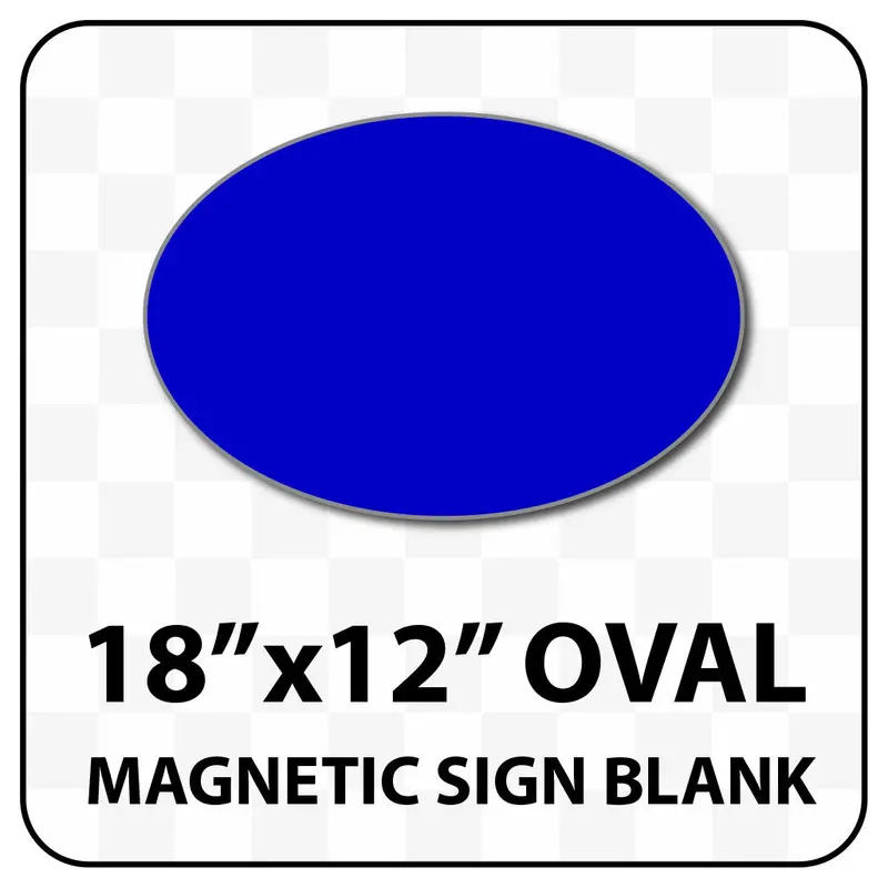 Oval Magnetic Sign Blank - 18 Inch By 12 Inch - Many Solid And Reflective Colors 7