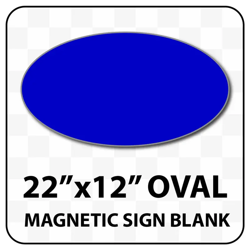 Oval Magnetic Sign Blank - 22 Inch By 12 Inch - Many Solid And Reflective Colors 7