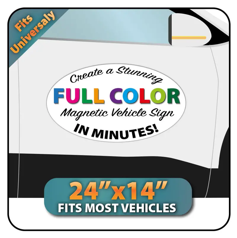 Oval Magnetic Sign | Customize And Design Online| 24X14" 1