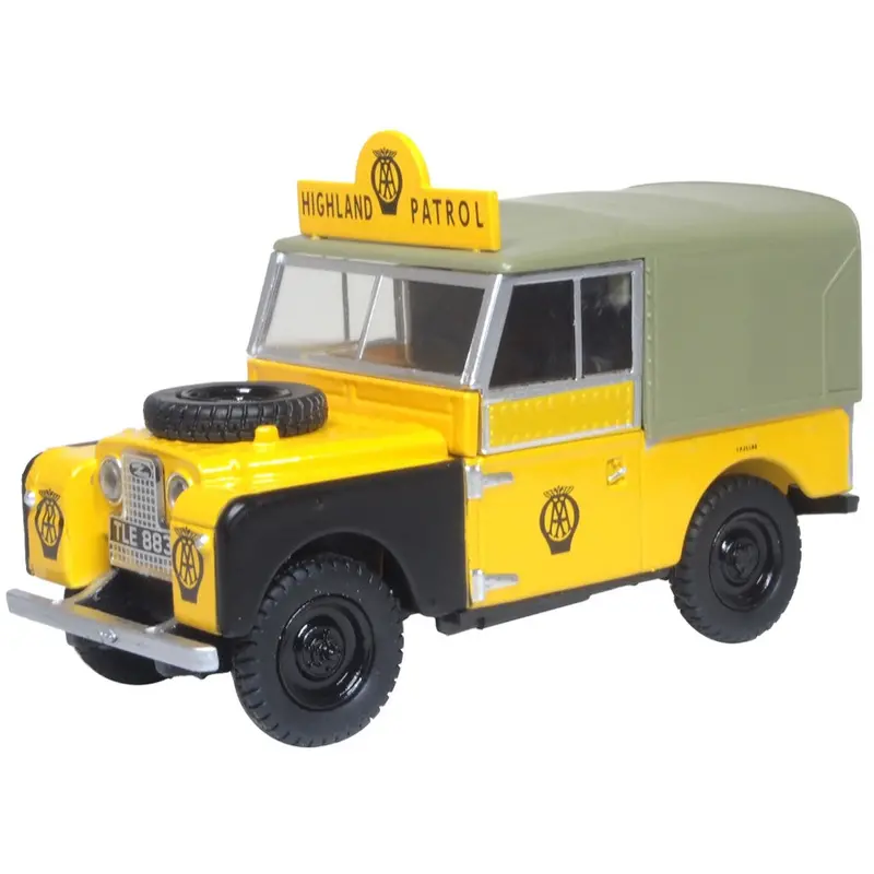 Oxford 43Lan188025 1/43 Land Rover Series I 88" Canvas Aa Highland Patrol 1