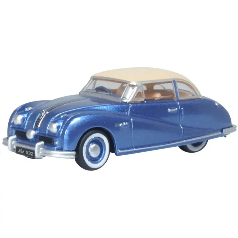 Oxford 76Atl006 1/76 Austin Atlantic Coupe Blue/Ivory 1