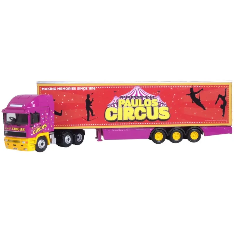 Oxford 76Ec005 1/76 Erf Ec Box Trailer Paulos Circus 1