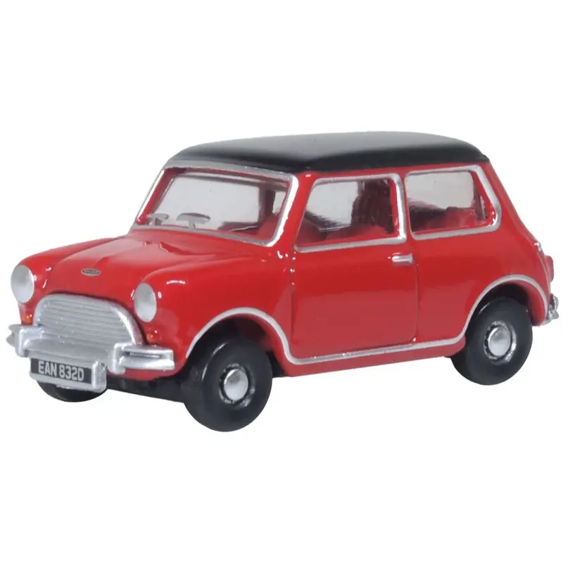 Oxford 76Mn012 1/76 Austin Cooper Mini Tartan Red/Black 1
