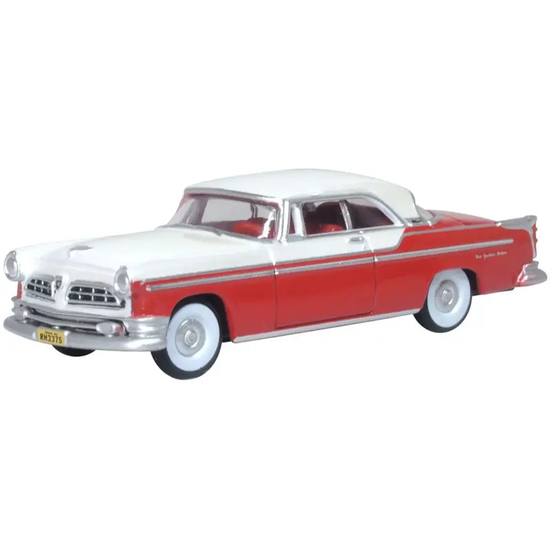 Oxford 87Cny55001 1/87 1955 Chrysler New Yorker Deluxe Coupe St. Regis Tango Red/Platinum 1