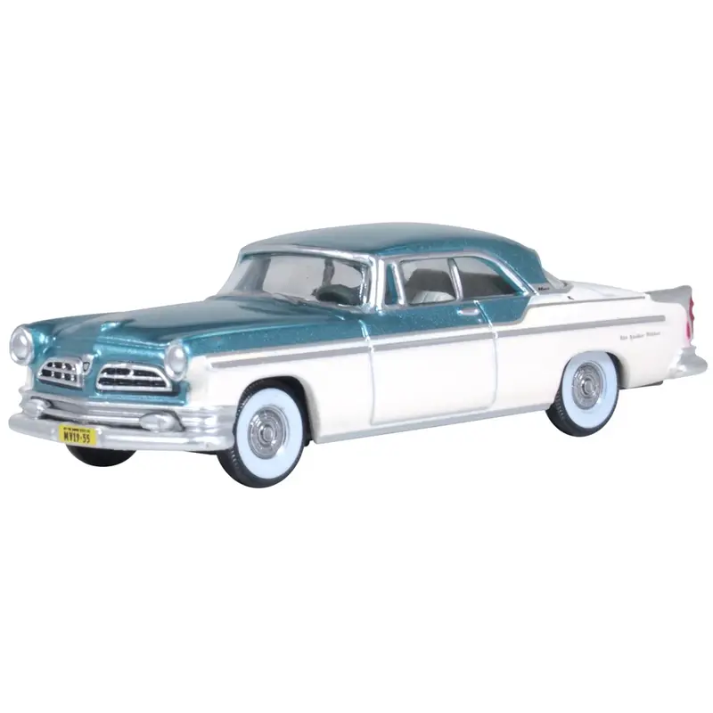 Oxford 87Cny55004 1/87 1955 Chrysler New Yorker Deluxe Coupe St. Regis Jade Green/Platinum 1