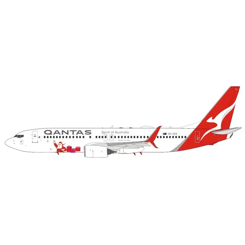 Panda Model 62515 1/400 Qantas Boeing 737-800 Vh-Vzx 'Christmas' 1