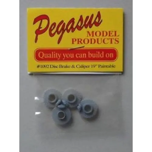 Pegasus 1092 1/24 Disc Brake And Caliper (4) 19 Paintable For Scale Models 1