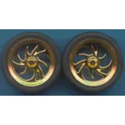 Pegasus 1248 1/24 Diablos Rims W/Tires Gold For Scale Models 1