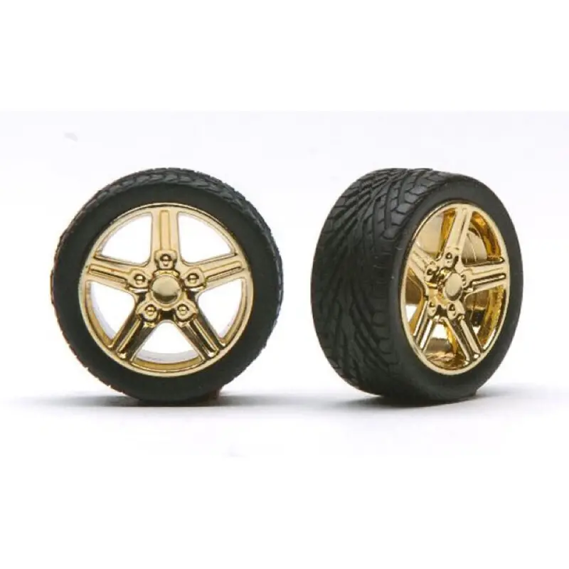 Pegasus 1264 1/24 Belagios Rims W/Tires Gold For Scale Models 1