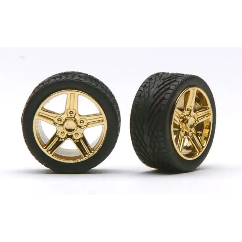 Pegasus 1268 1/24 Iroks Rims W/Tires Gold For Scale Models 1