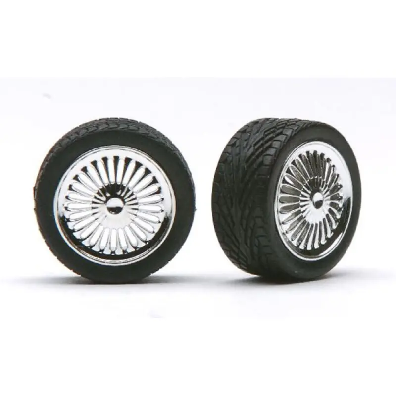 Pegasus 1270 1/24 Apollos Rims W/Tires Chrome For Scale Models 1