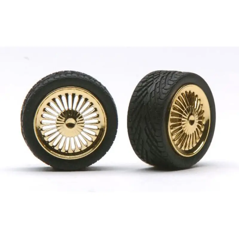 Pegasus 1272 1/24 Apollos Rims W/Tires Gold For Scale Models 1