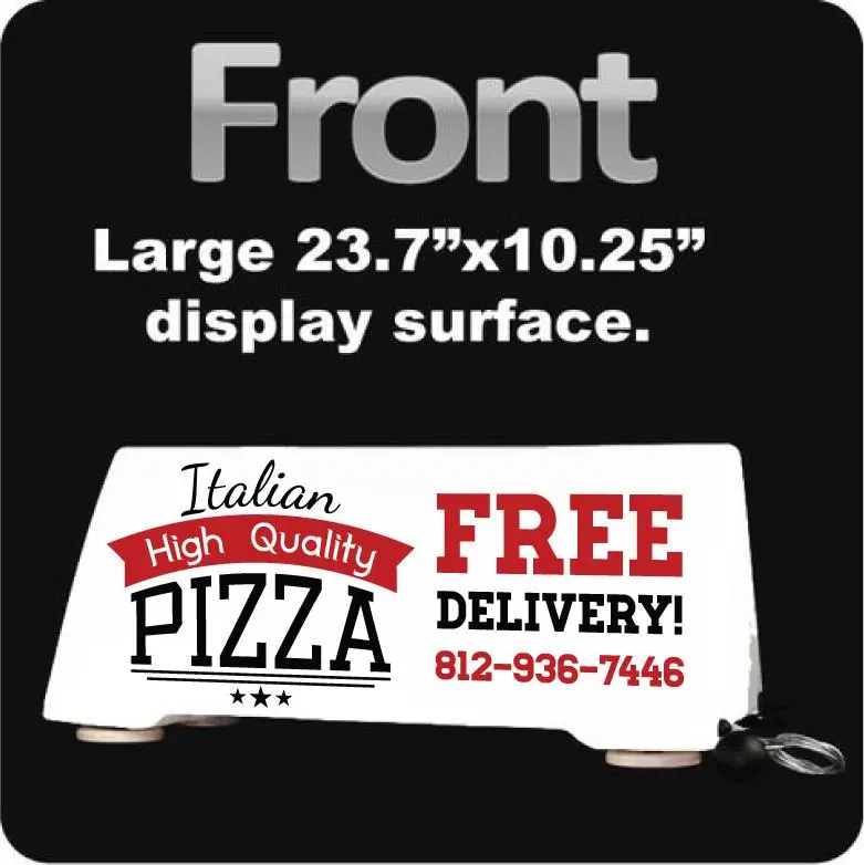 Pizza Delivery Rooftop Car Sign | We Deliver Pizza Car Topper | Magnetic 1