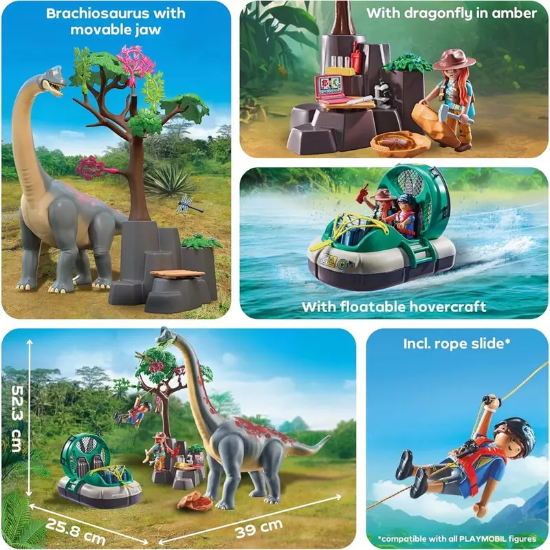 Playmobil 71819 Brachiosaurus With Hovercraft 2