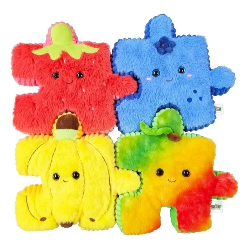 Pluzzles 8"Fruit Salad Puzzle Plush Assorted 1Pc 1