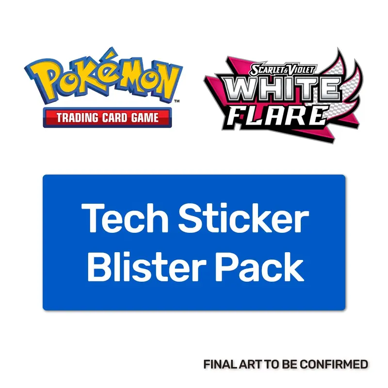 Pokémon Tcg Scarlet & Violet White Flare Tech Sticker Blister Collection 1