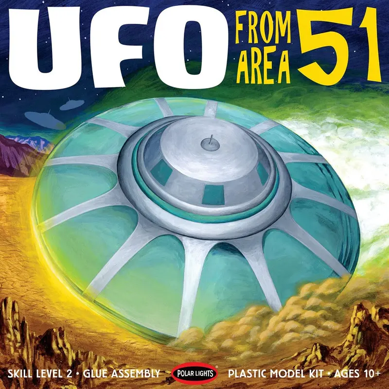 Polar Lights 1/48 Area 51 Ufo Plastic Model Kit 1