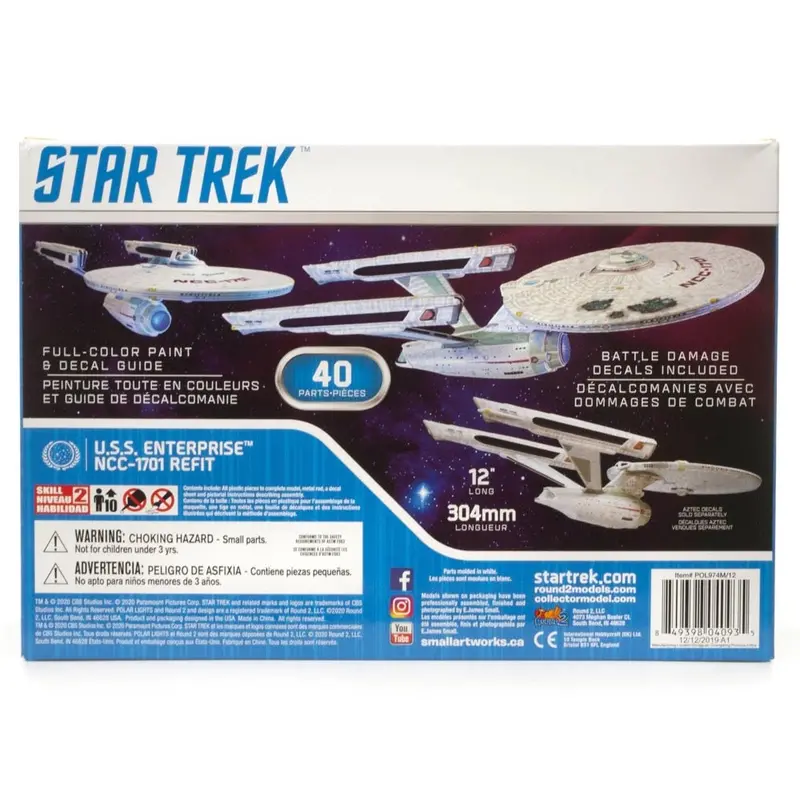 Polar Lights 974M 1/1000 Star Trek U.S.S Enterprise Refit Wrath Of Khan Edition 2T 2