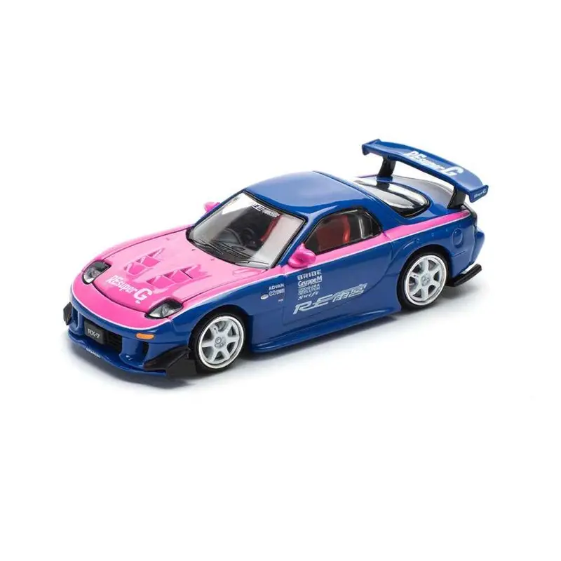 Pop Race 64-0240 1/64 Mazda Rx7 Re-Amemiya Blue/Pink 1