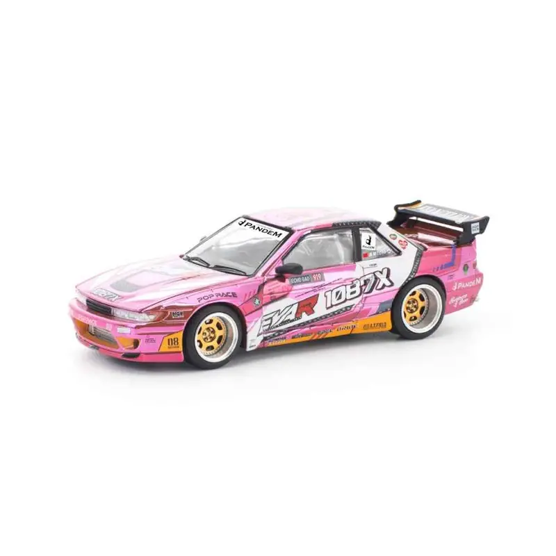 Pop Race 64-0241 1/64 Pandem Silvia S13 Eva Rt Production Model Custom Type-08 X 1087X 1