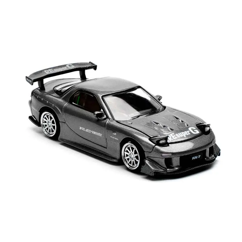 Pop Race 64-0255 1/64 Mazda Rx7 Re-Amemiya Gun Metal 1