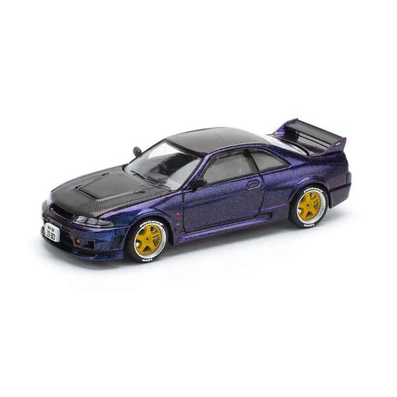 Pop Race 64-0256 1/64 Skyline Gt-R R33 Nismo Midnight Purple 1