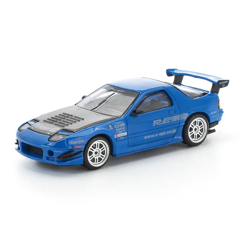 Pop Race 64-0290 1/64 Mazda Rx7 (Fc3s) Re-Amemiya Widebody Blue 1