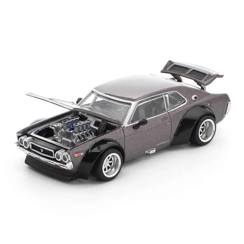 Pop Race 64-0304 1/64 Laurel C130 Metallic Grey New Tooling 2