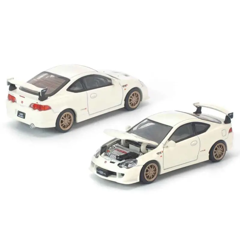 Pop Race 64-0306 1/64 Honda Dc5 Mugen White New Tooling 1