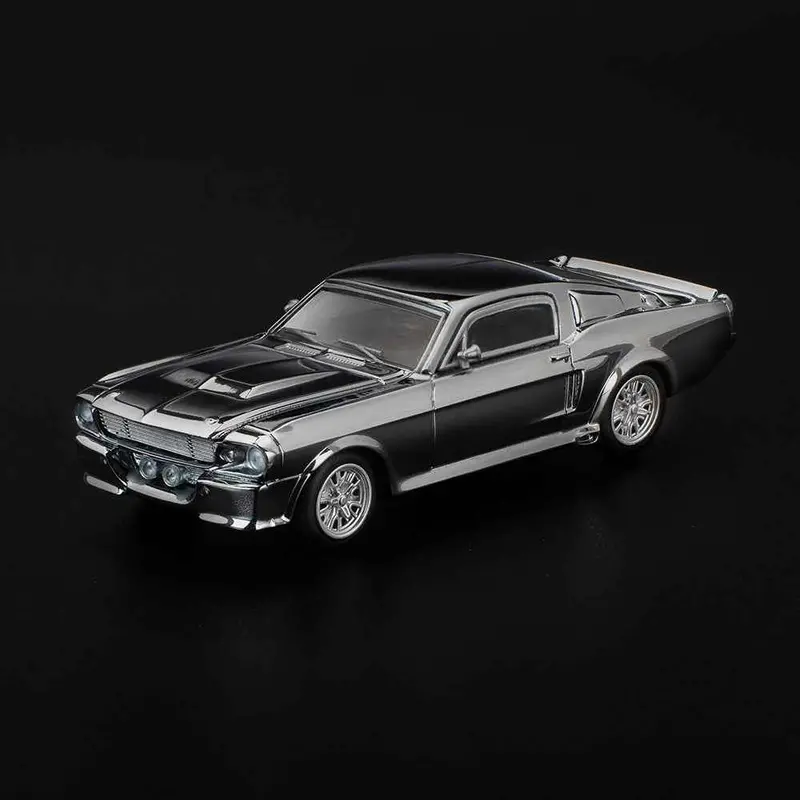 Pop Race 64-0312 1/64 Shelby Mustang Gt500 Silver Chrome 1