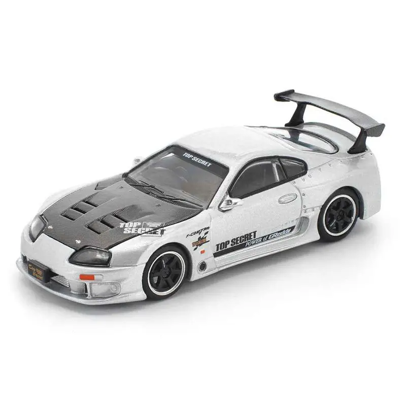 Pop Race 64-0324 1/64 Top Secret Gt300 Supra Silver 1