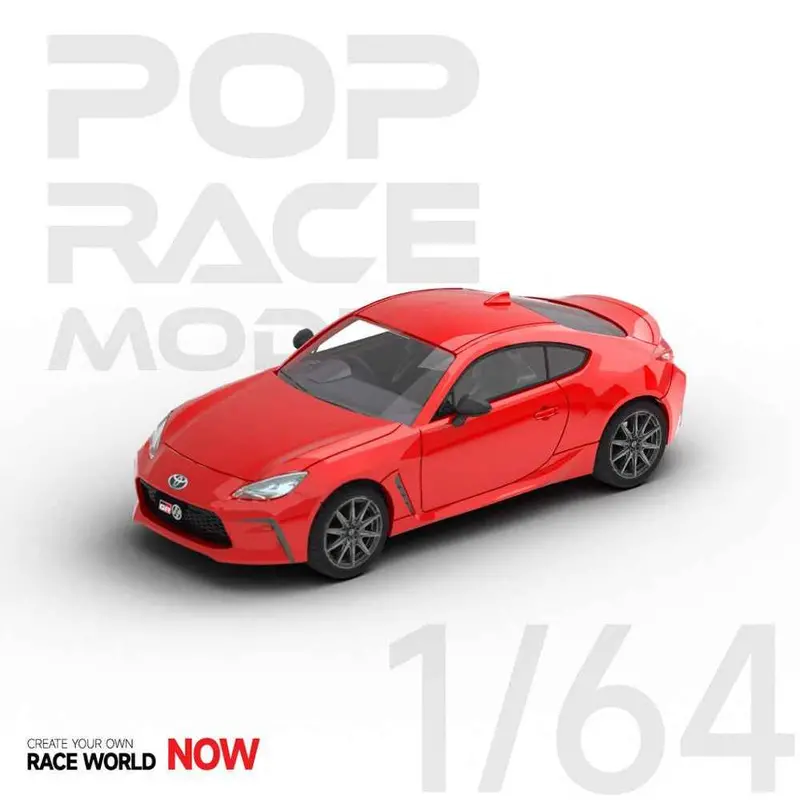 Pop Race 64-Gr86-Rd01 1/64 Toyota Gr86 2022 Track Red 1