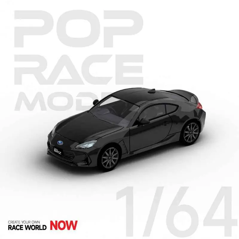 Pop Race 64-Sbrz-Bk01 1/64 Subaru Brz 2022 Black Silica 1