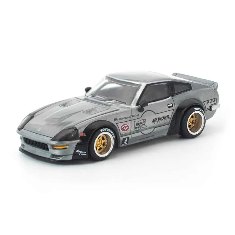 Pop Race 640410 1/64 Pandem 280Zx Raw Metal 1