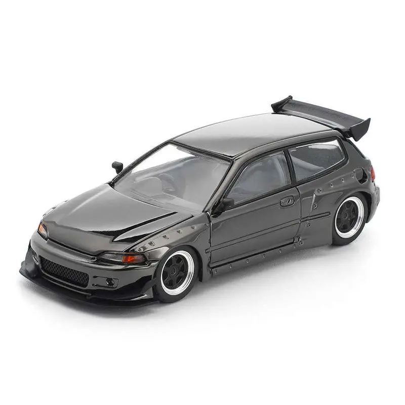 Pop Race Dc007 1/64 Pandem Civic Eg6 Dark Chrome 1