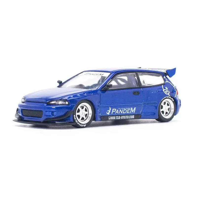 Pop Race Pr64-0127 1/64 Honda Civic Eg6 Pandem V1.5 Metallic Blue 1