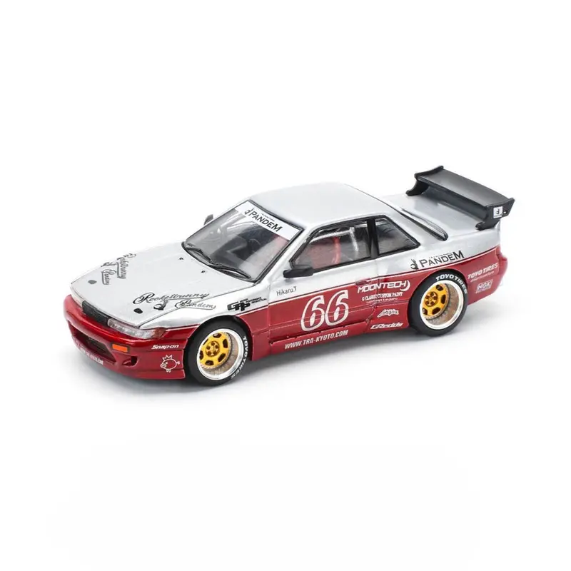 Pop Race Pr64-0258 1/64 Pandem Silvia S13 Moontech Red 1