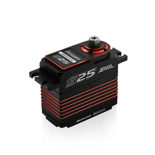 Power Hd S25 Standard Brushless Motor Titanium And Steel Gear Digital Servo Red 1