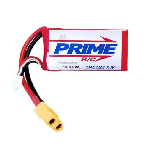 Prime Rc Pmqb13002s 1300Mah 2S 7.4V 120C Lipo Battery With Xt60 Connector 1