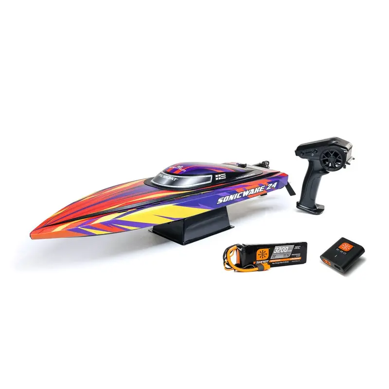 Pro Boat Prb-1992T1 Sonicwake 24Inch Self-Righting Brushless Deep-V Boat Rtr Red 1