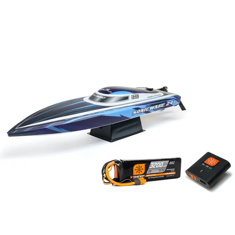 Pro Boat Prb-1992T2 Sonicwake 24Inch Self-Righting Brushless Deep-V Boat Rtr Blue 1