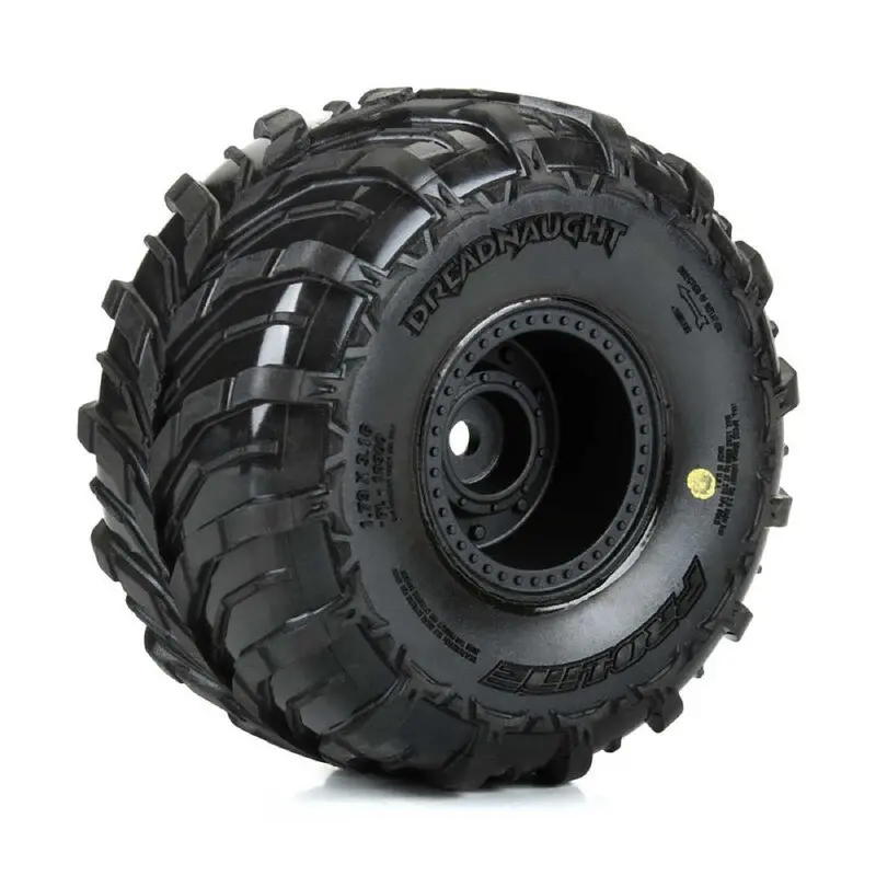 Proline 1030010 Dreadnaught F/R Tyre Set Mounted On Black Wheels Arrma Gorgon/Quake Grom 1