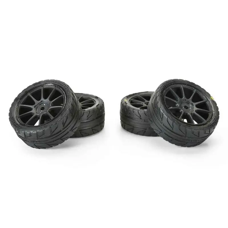 Proline 1032010 Vector Tyre Set Mounted On Black Mach 10 Wheels Arrma Typhon Grom 2