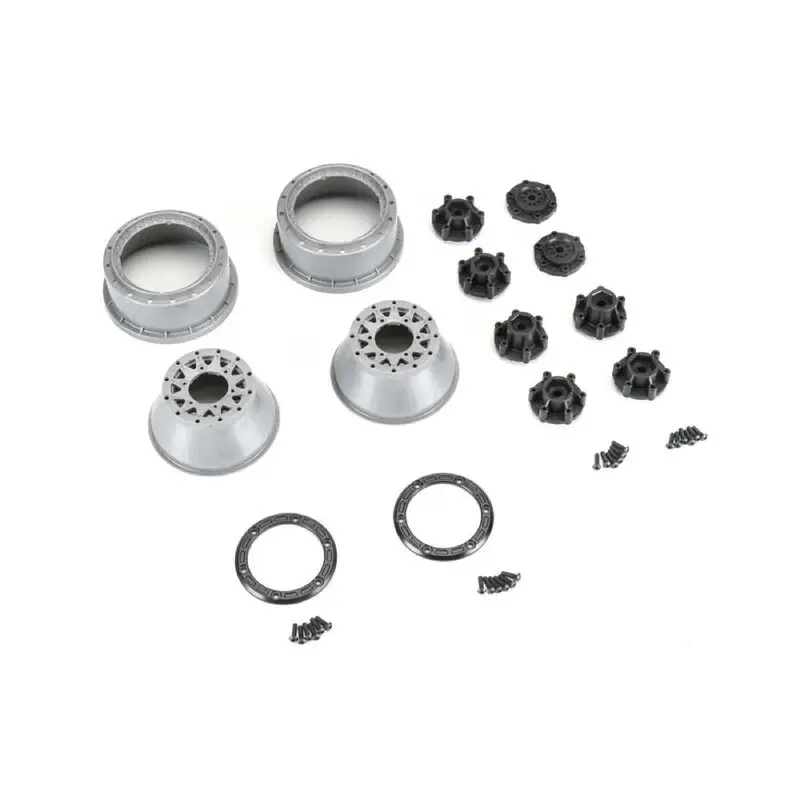 Proline 281106 Limited Edition Raid Bead-Loc F/R 2.2/3.0 Short Course Wheels With 12 & 14Mm Hexes 2Pcs Black/Grey 1