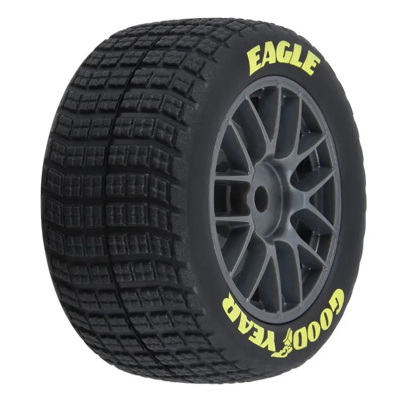 Proline Goodyear Eagle Mounted Dirt Tyre Set F/R, Gray, Losi Nascar 1